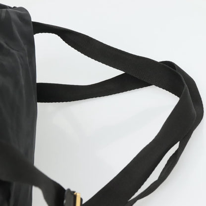 Salvatore Ferragamo Vintage Gancini Backpack Nylon, BLACK, NYLON, Backpack