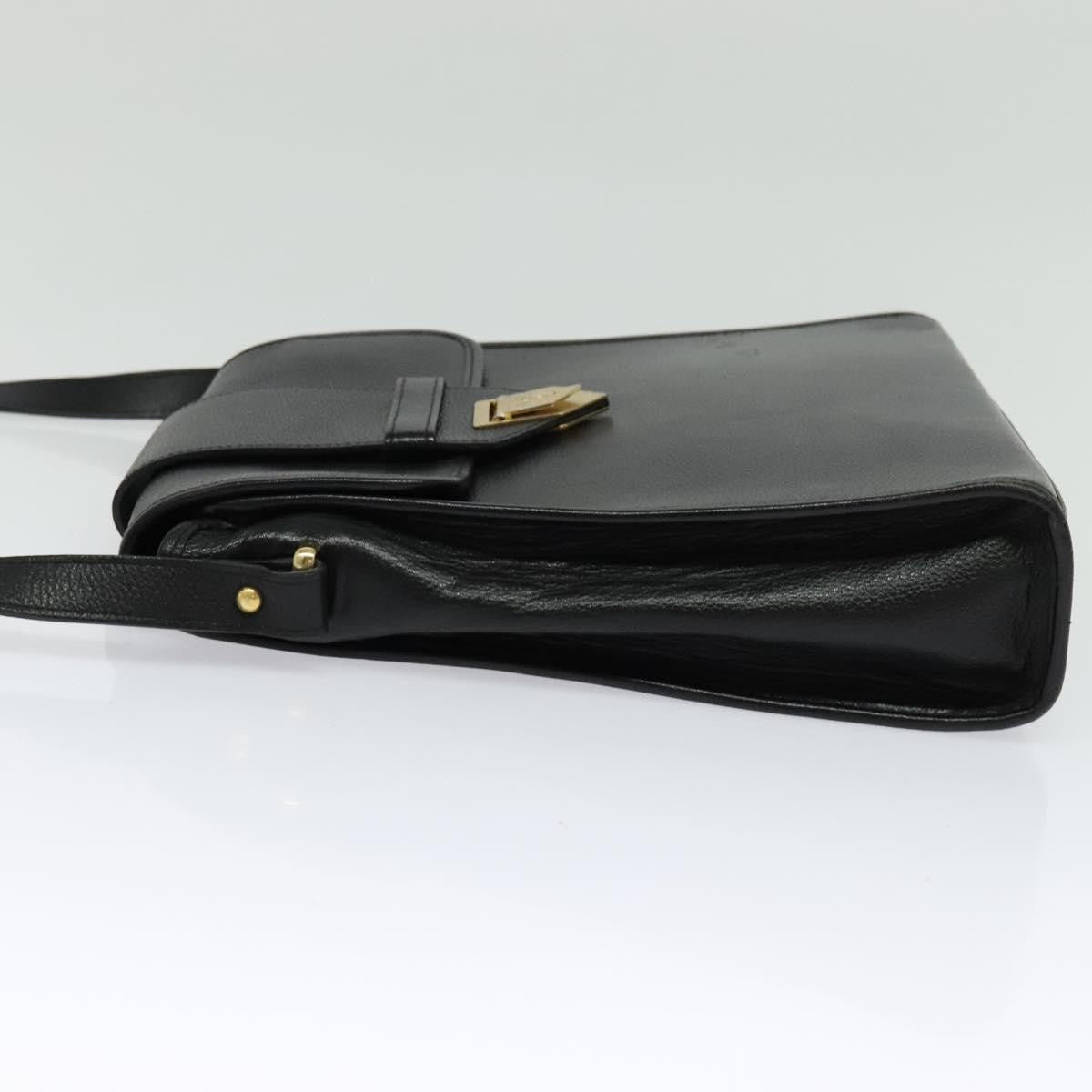 Saint Laurent Vintage Shoulder Bag Leather, BLACK, LEATHER, Shoulder bag