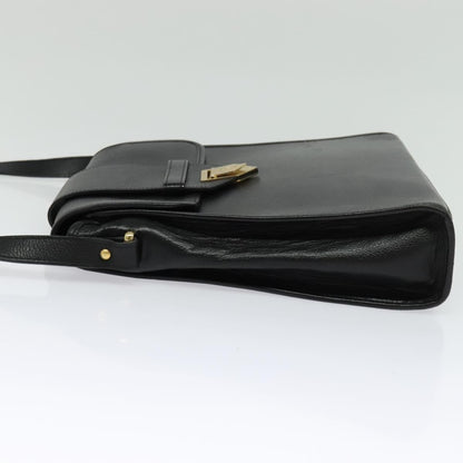 Saint Laurent Vintage Shoulder Bag Leather, BLACK, LEATHER, Shoulder bag