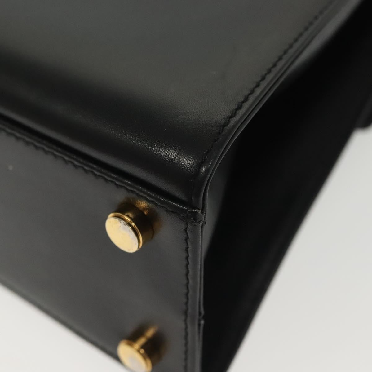 Salvatore Ferragamo Vintage Gancini Convertible Top Handle Bag Leather, BLACK, LEATHER, Handbag