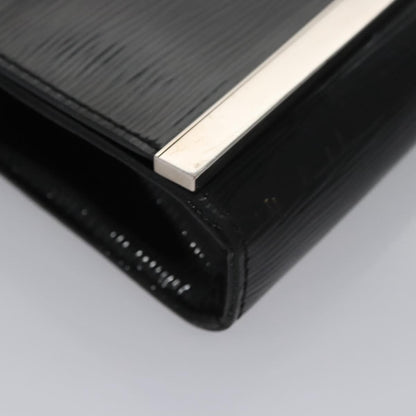 Louis Vuitton Sevigne Clutch Electric Epi Leather, BLACK, LEATHER, Shoulder bag