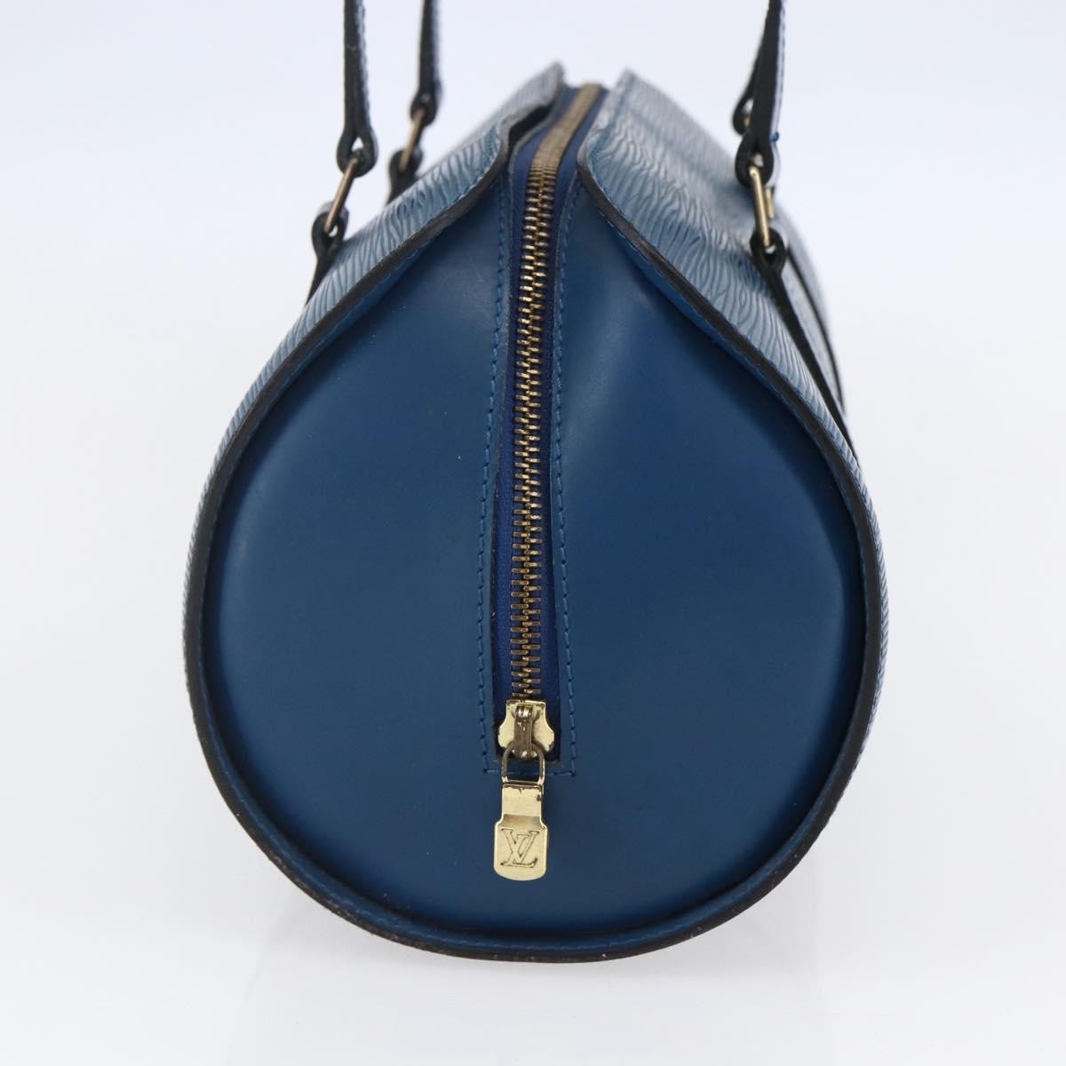 Louis Vuitton Soufflot Handbag Epi Leather, BLUE, LEATHER, Handbag