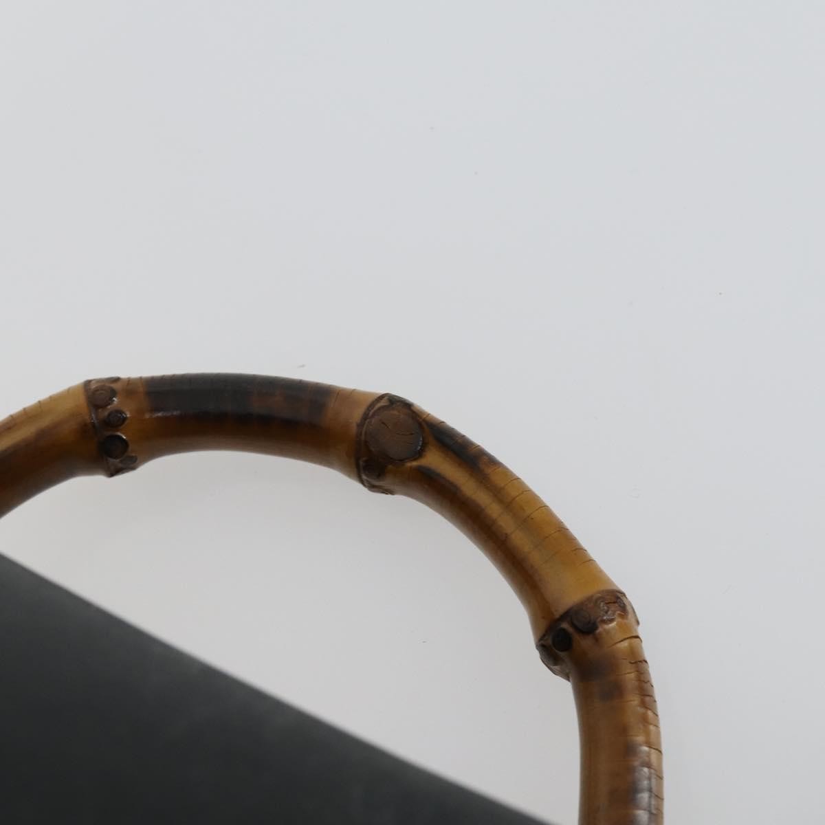 Gucci Vintage Bamboo Backpack Leather, BLACK, LEATHER, Backpack