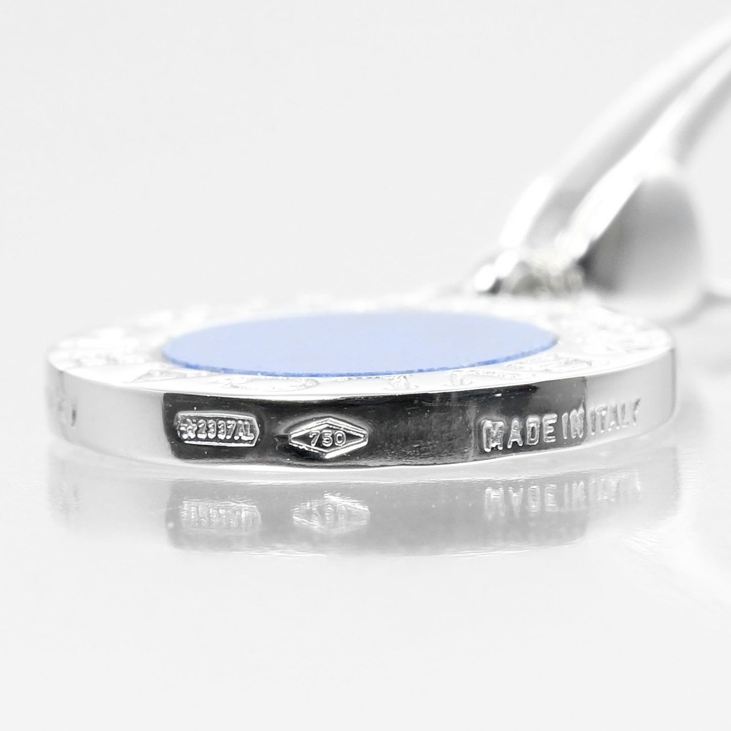 Bvlgari Bvlgari Bvlgari Pendant Charm 18K white gold, SILVER, WHITE_GOLD, Necklace