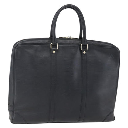 Louis Vuitton Porte Documents Voyage Epi Leather, BLACK, LEATHER, Briefcase