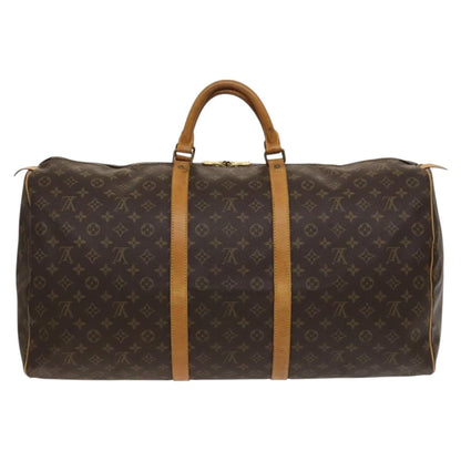 Louis Vuitton Keepall Bag Monogram Canvas, BROWN, CANVAS, Travel bag