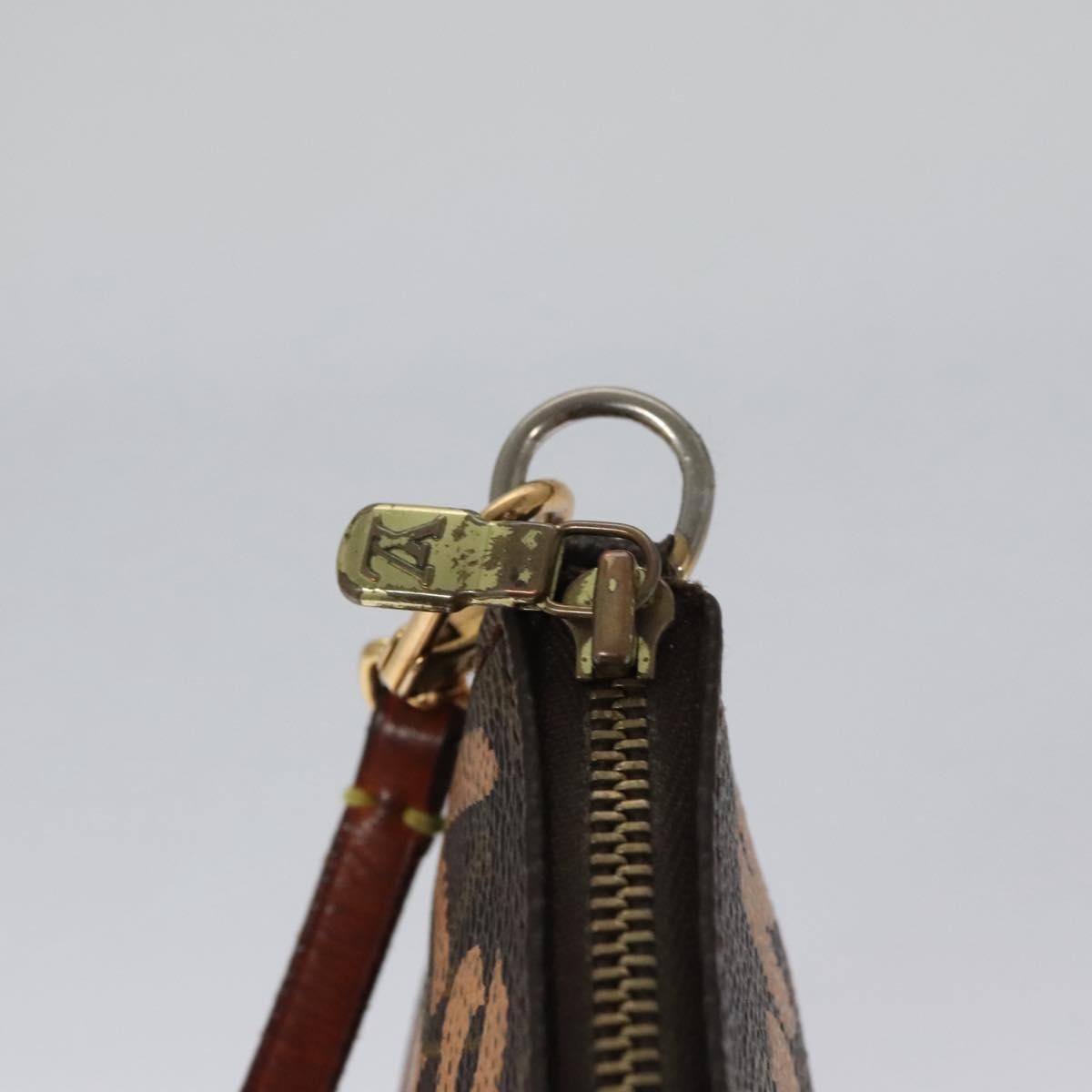 Louis Vuitton Pochette Accessoires Limited Edition Monogram Graffiti, ORANGE, CANVAS, Bag