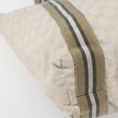 Gucci Original Web Tote GG Canvas, BEIGE, CANVAS, Tote bag
