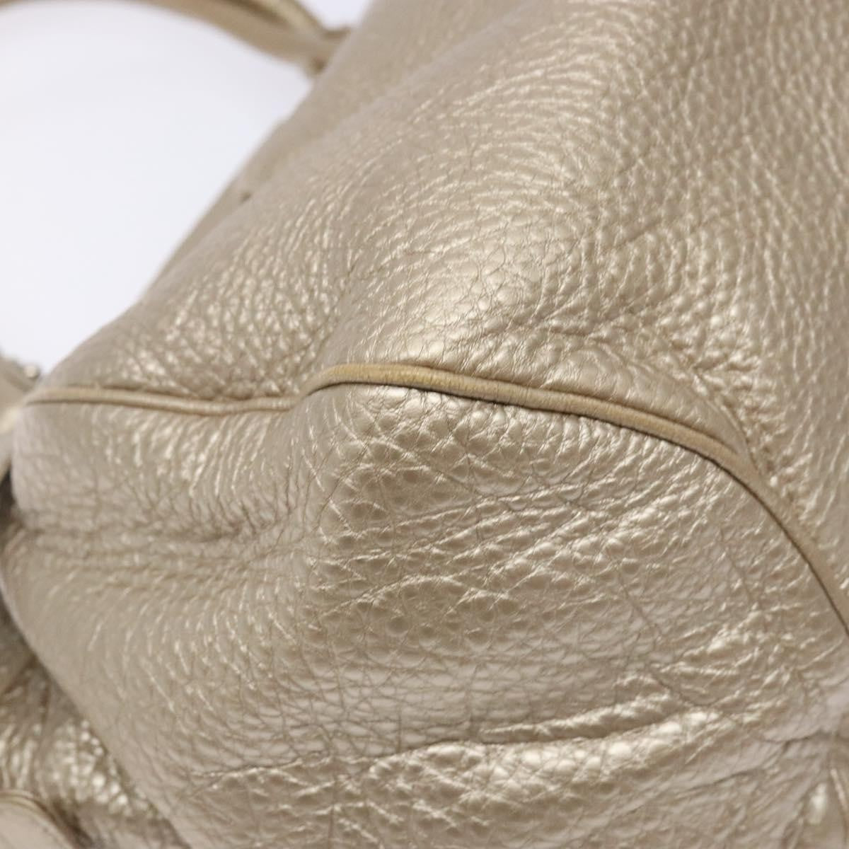 Salvatore Ferragamo Marisa Satchel Leather, GOLD, LEATHER, Handbag