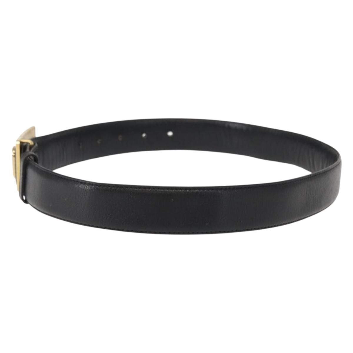 Celine Belt Leather with Metal, BLACK, LEATHER, Belts