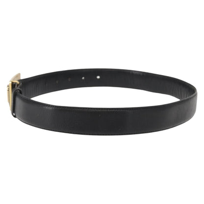 Celine Belt Leather with Metal, BLACK, LEATHER, Belts