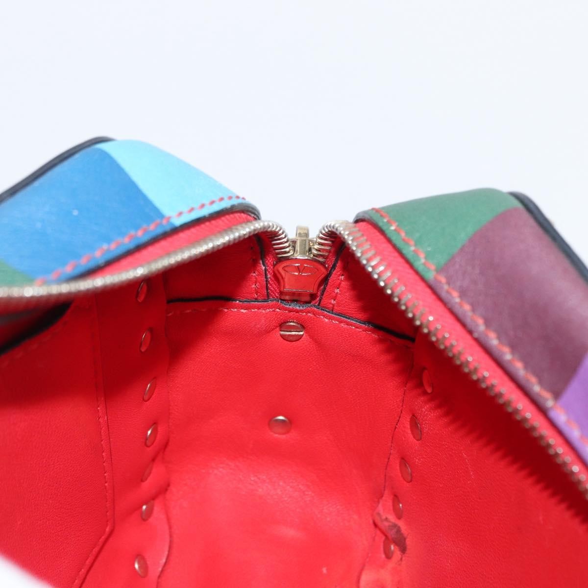 Valentino Garavani Rockstud 1973 Camera Crossbody Bag Striped Leather, GOLD, LEATHER, Shoulder bag