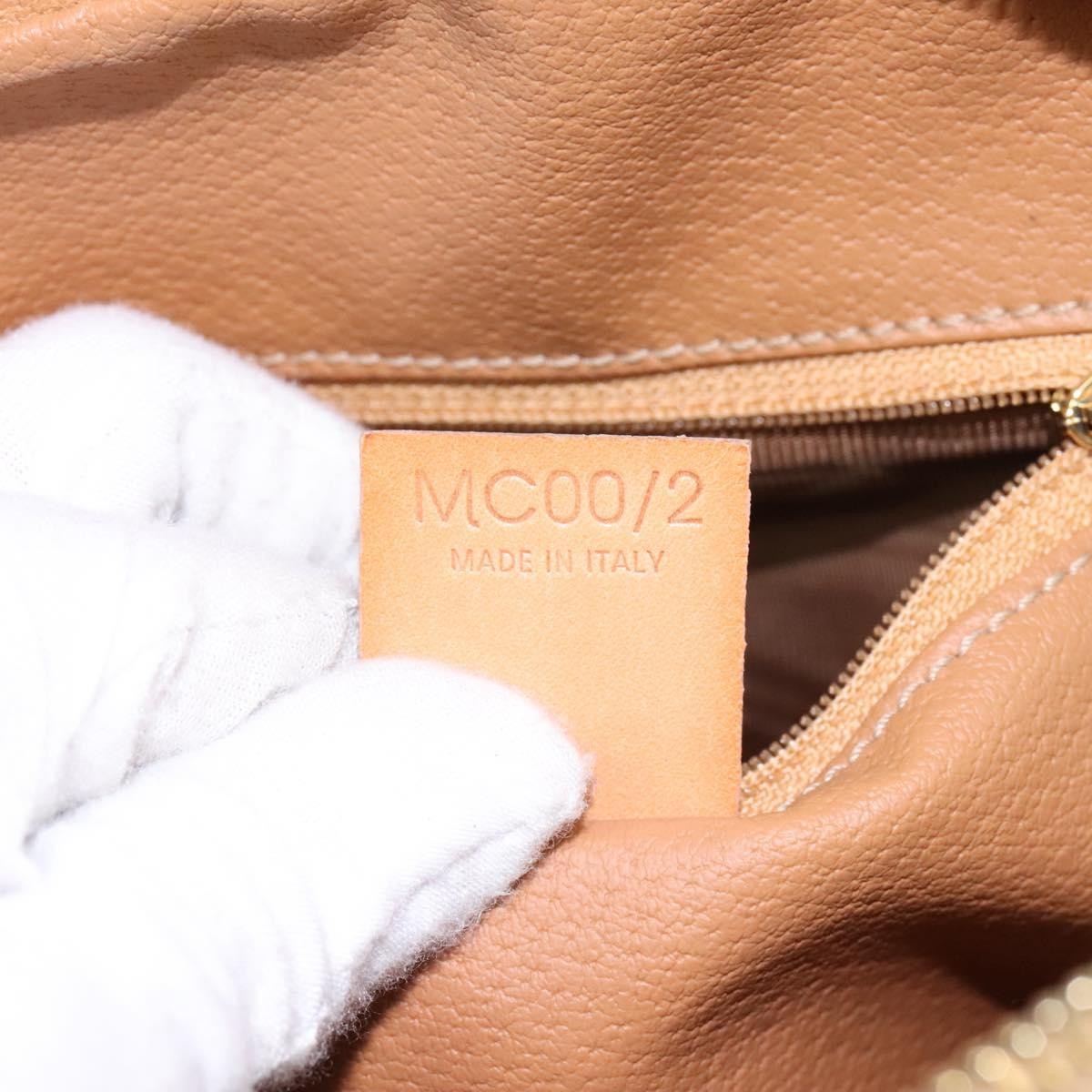 Celine Vintage Macadam Backpack Canvas and Leather, BEIGE, CANVAS, Backpack