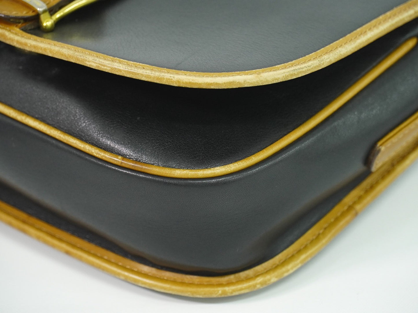 Celine Vintage Shoulder Bag Leather, BLACK, LEATHER, Shoulder bag