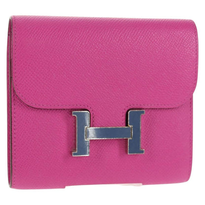 Hermes Constance Slim Wallet Epsom, PURPLE, LEATHER, Wallets