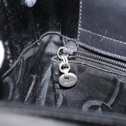 Salvatore Ferragamo Vala Shoulder Bag Patent Leather, BLACK, PATENT_LEATHER, Shoulder bag