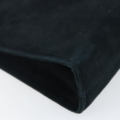 Salvatore Ferragamo Gancini Chain Shoulder bag Suede, NAVY, SUEDE, Shoulder bag