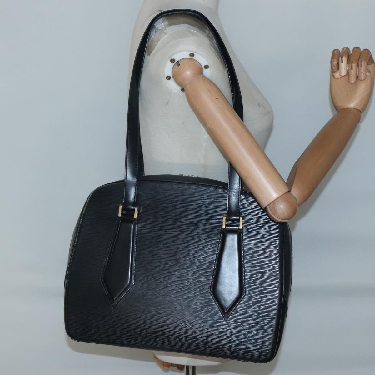 Louis Vuitton Voltaire Handbag Epi Leather, BLACK, LEATHER, Handbag