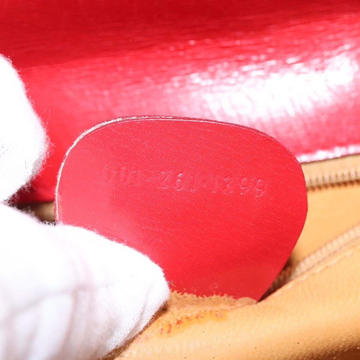 Gucci Vintage Bamboo Shoulder Bag Leather, RED, LEATHER, Shoulder bag