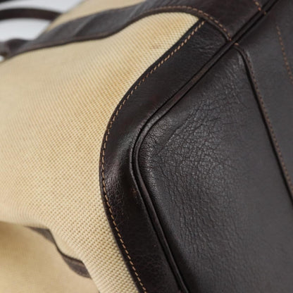 Hermes Garden Party Tote Canvas and Leather, BEIGE, CANVAS, Tote bag