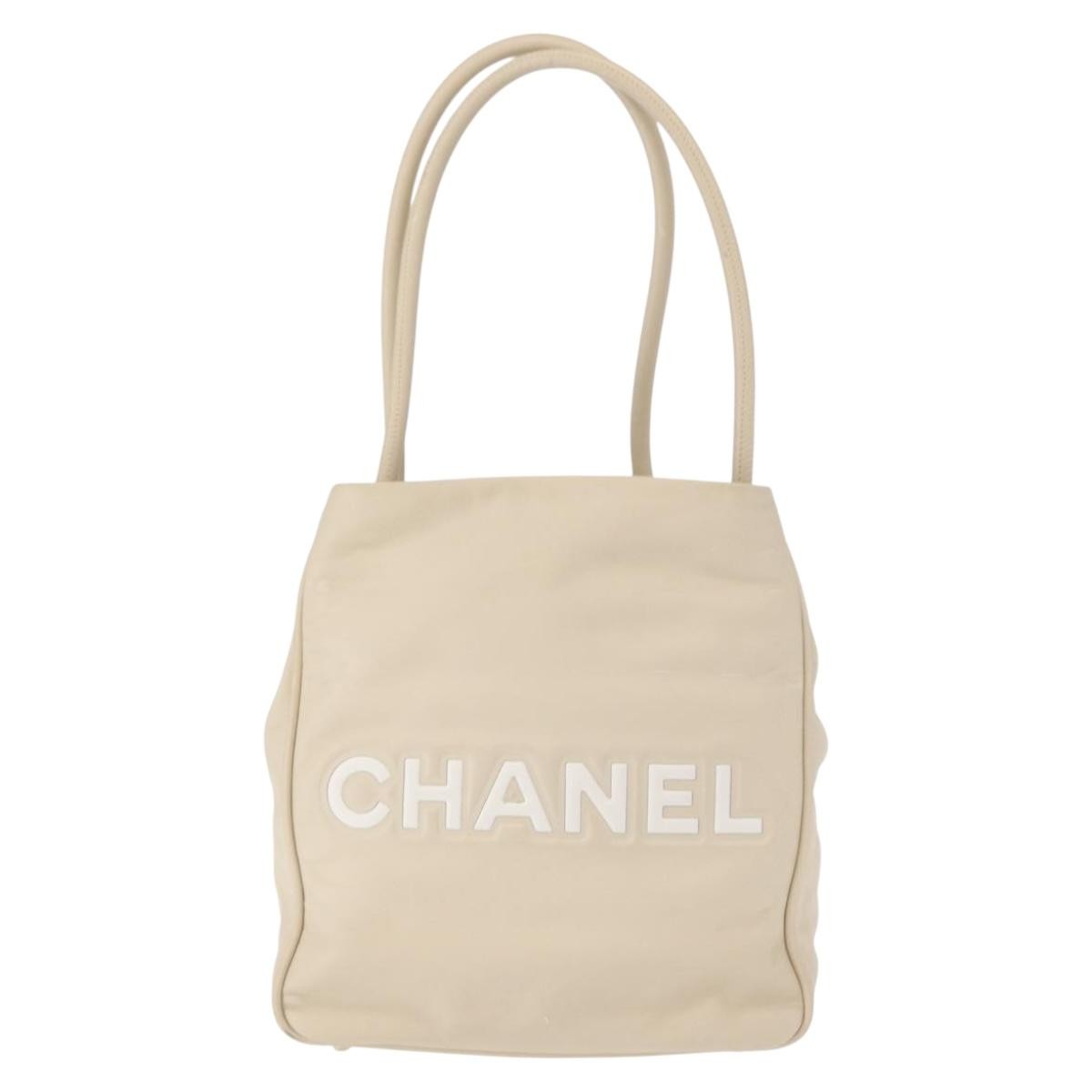 Chanel Camellia Tote Leather, BEIGE, LEATHER, Tote bag