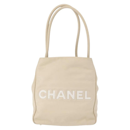 Chanel Camellia Tote Leather, BEIGE, LEATHER, Tote bag