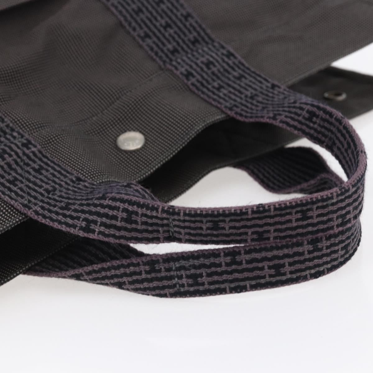 Hermes Fourre Tout Tote Canvas, GRAY, CANVAS, Tote bag