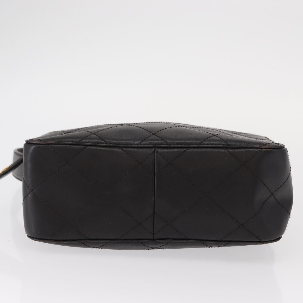 Chanel Vintage Front Pocket Camera Shoulder Bag Leather, BROWN, LEATHER, Shoulder bag