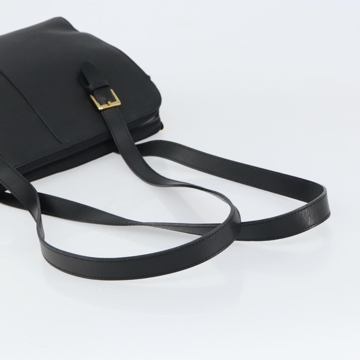 Burberry Vintage Shoulder Bag Leather, BLACK, LEATHER, Shoulder bag