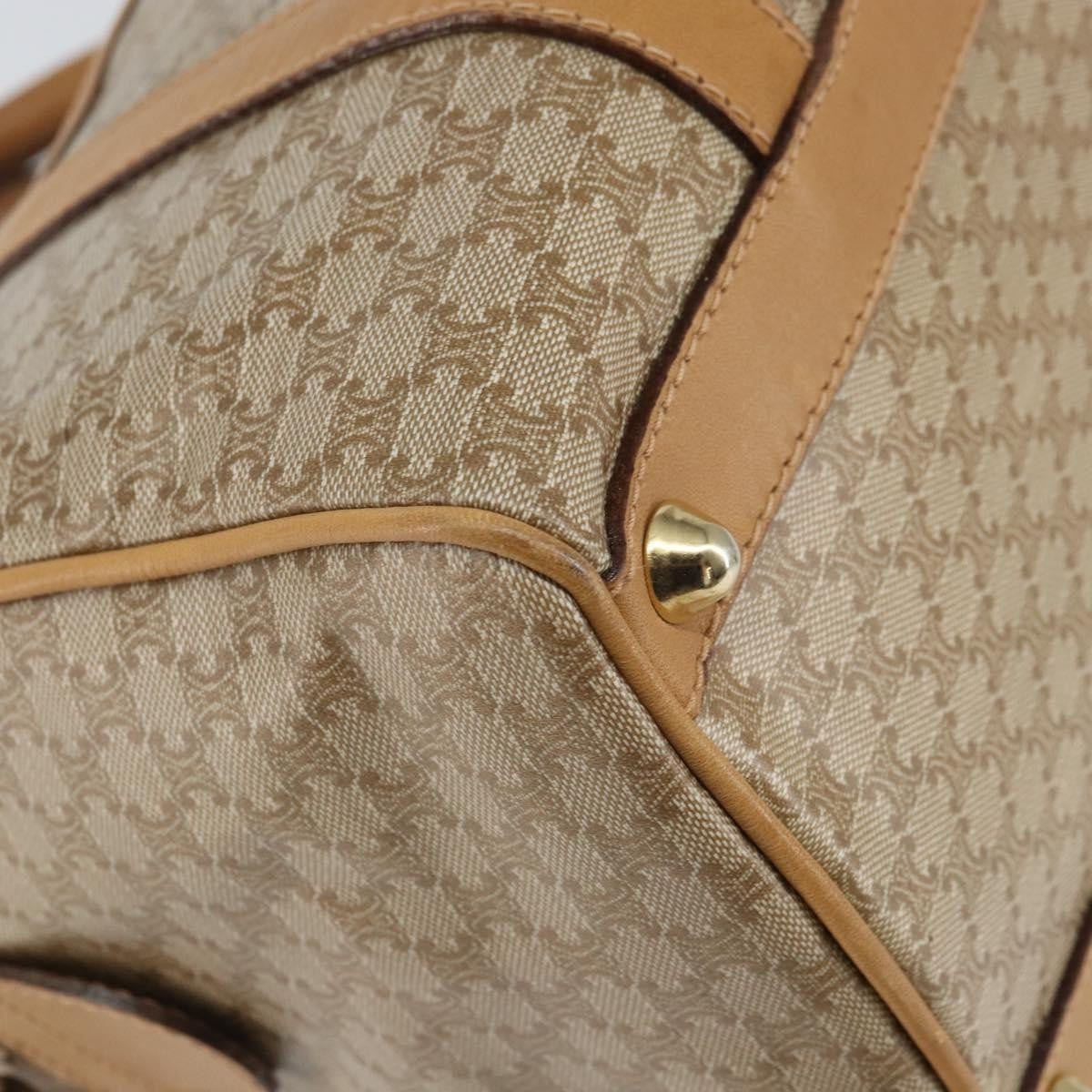 Celine Macadam Handbag Macadam with leather, BEIGE, PVC, Handbag