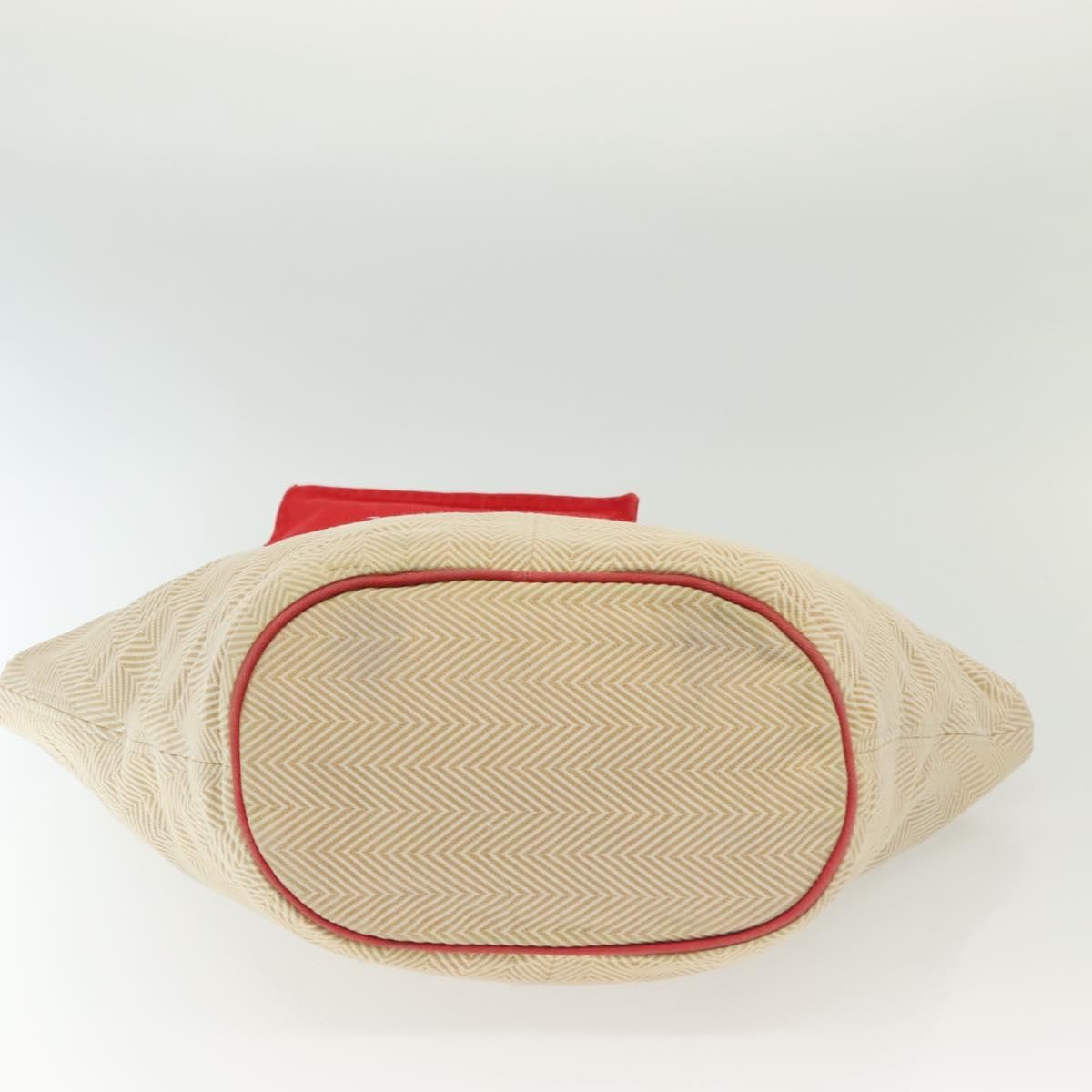 Hermes Panier De Plage Handbag Canvas, BEIGE, CANVAS, Tote bag