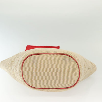 Hermes Panier De Plage Handbag Canvas, BEIGE, CANVAS, Tote bag