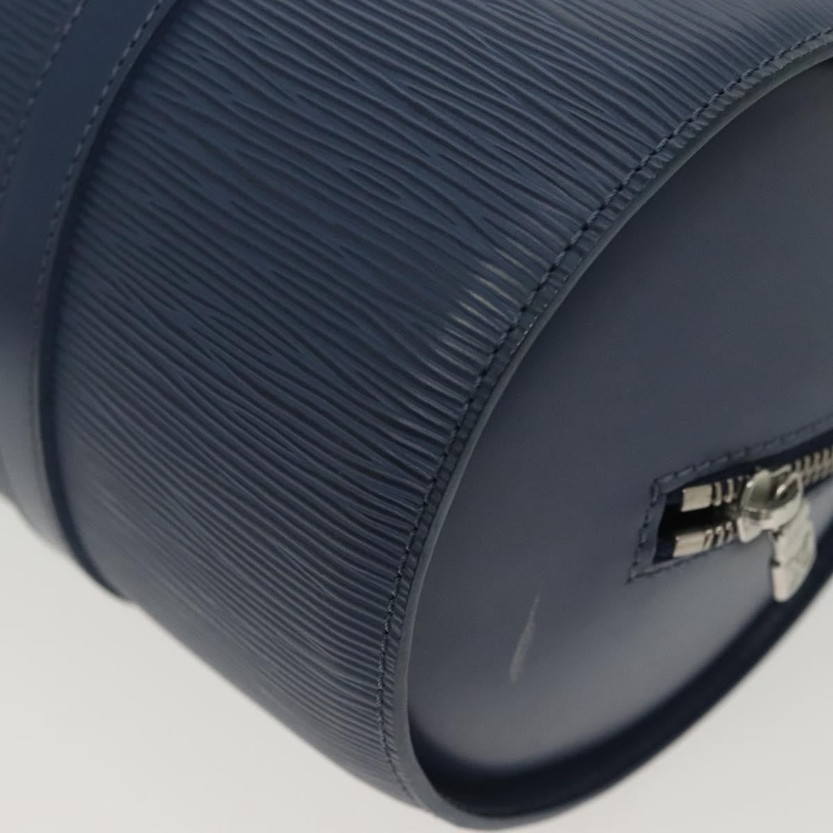 Louis Vuitton Soufflot Handbag Epi Leather, BLUE, LEATHER, Handbag