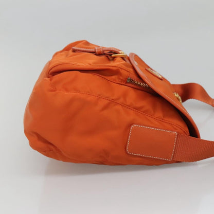 Prada Buckle Messenger Bag Tessuto, ORANGE, NYLON, Crossbody bag