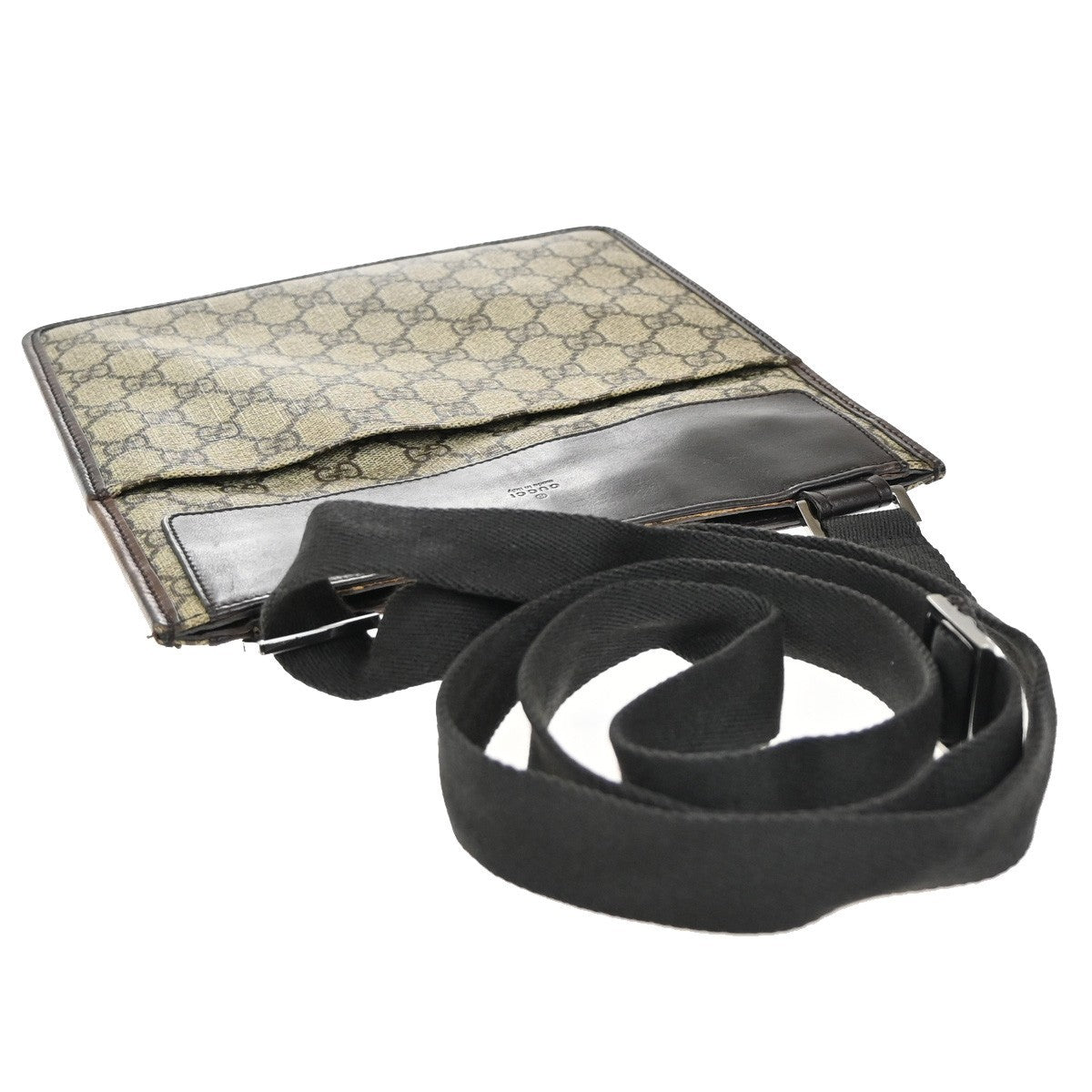 Gucci Front Pocket Messenger Canvas, BROWN, PVC, Shoulder bag