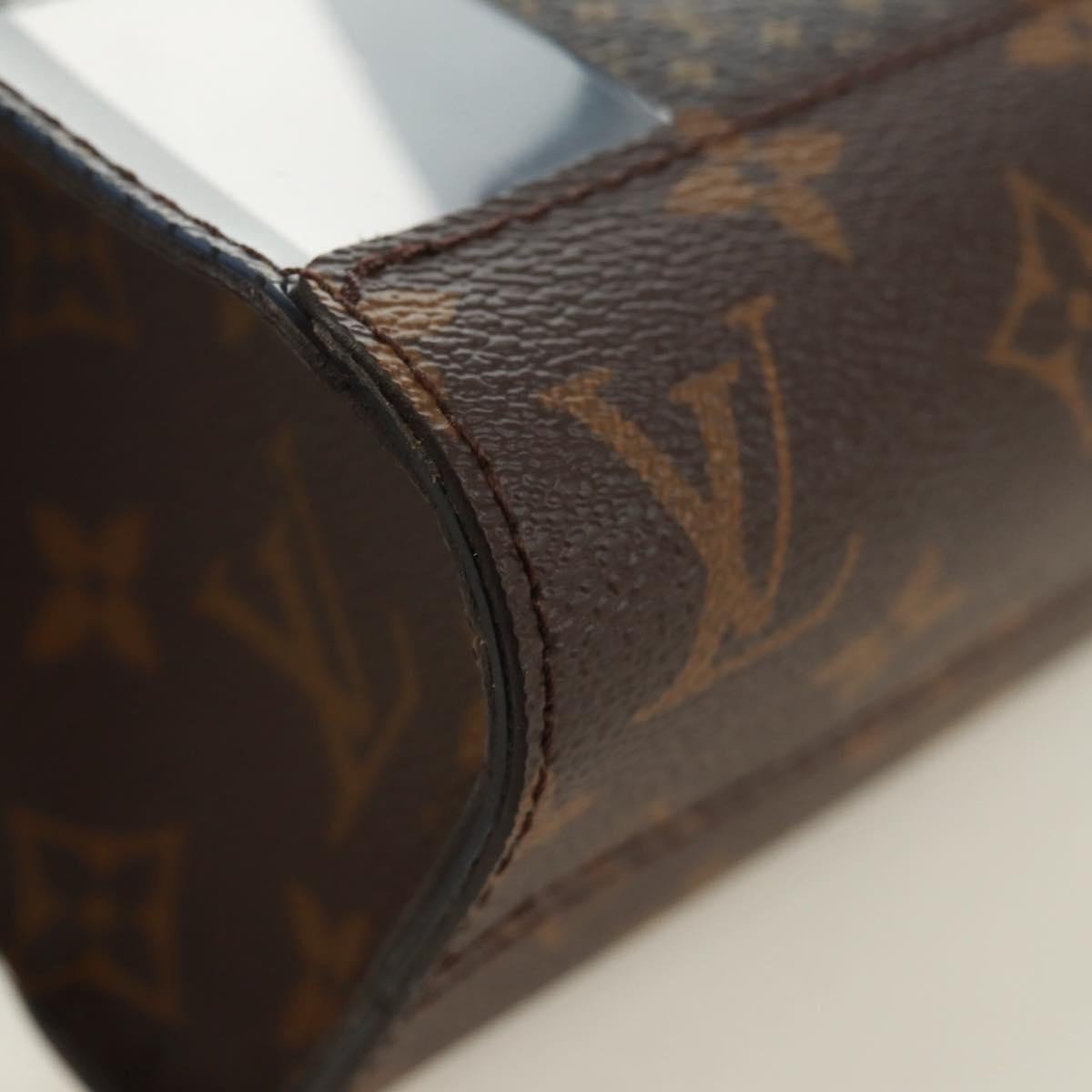 Louis Vuitton Standing Pouch Monogram Chess Coated Canvas and PVC, Brown, Canvas, Clutch