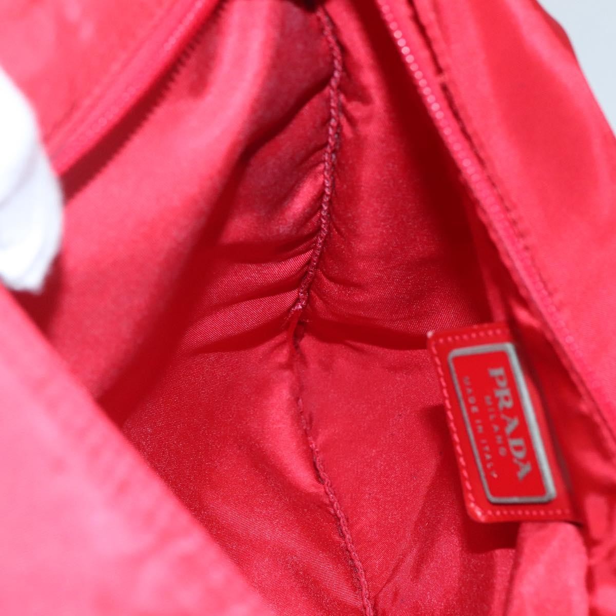 Prada Flat Messenger Bag Tessuto, Red, Nylon, Shoulder Bag