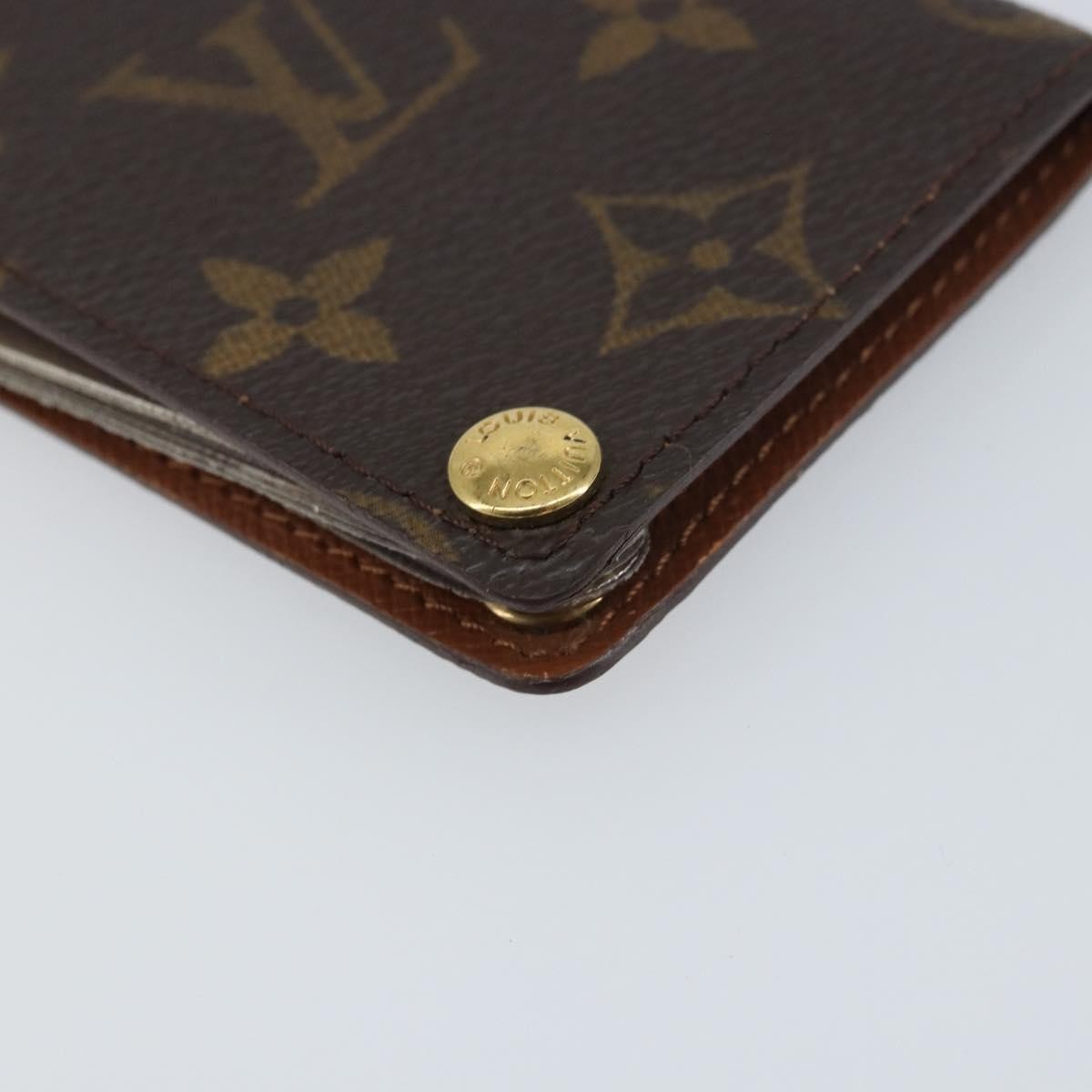 Louis Vuitton Porte Cartes Pression Card Case Monogram Canvas, BROWN, CANVAS, Card Holders