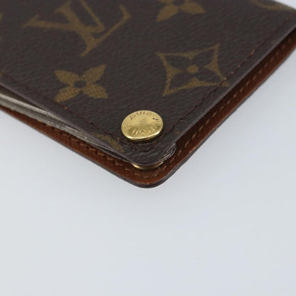 Louis Vuitton Porte Cartes Pression Card Case Monogram Canvas, BROWN, CANVAS, Card Holders