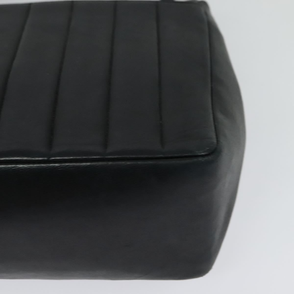 Chanel Vintage Vertical CC Flap Bag Leather, BLACK, LEATHER, Shoulder bag