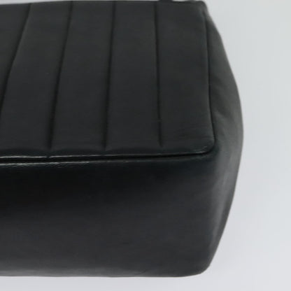 Chanel Vintage Vertical CC Flap Bag Leather, BLACK, LEATHER, Shoulder bag