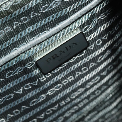 Prada Front Zip Drawstring Backpack Tessuto, GRAY, NYLON, Backpack