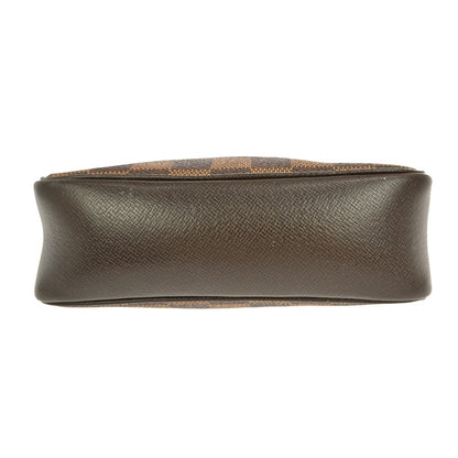 Louis Vuitton Trousse Make Up Bag Damier Canvas, BROWN, CANVAS, Clutche & pouche