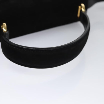 Salvatore Ferragamo Vintage Vara Bow Top Handle Bag Suede, BLACK, SUEDE, Handbag