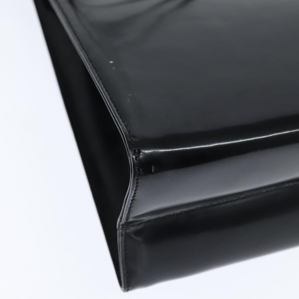 Salvatore Ferragamo Gancini handbag Patent leather, BLACK, PATENT_LEATHER, Handbag