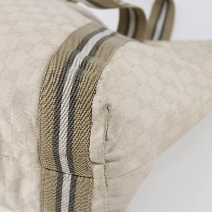 Gucci Original Web Tote GG Canvas, BEIGE, CANVAS, Tote bag