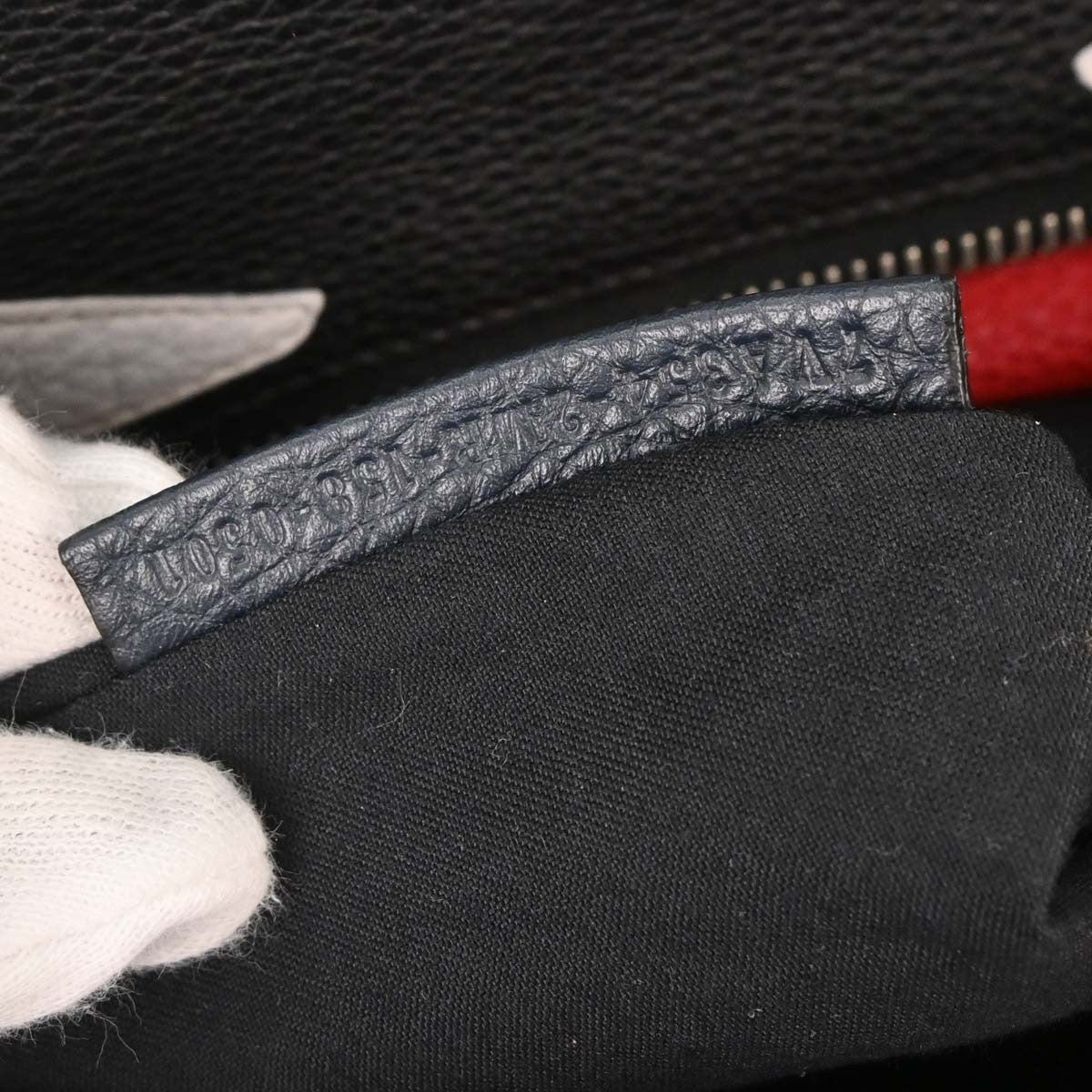 Fendi Monster Selleria Peekaboo Fit Bag Leather, NAVY, LEATHER, Tote bag