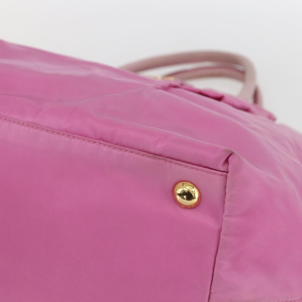 Prada Bow Tote Tessuto with Leather, PINK, NYLON, Tote bag
