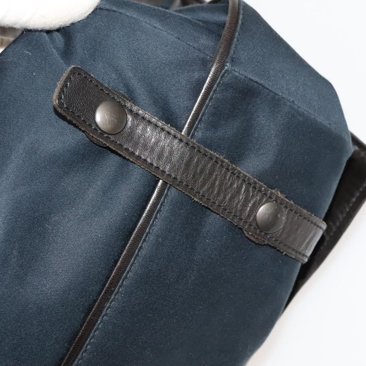 Bottega Veneta Vintage Flap Shoulder Bag Cotton, NAVY, COTTON, Shoulder bag