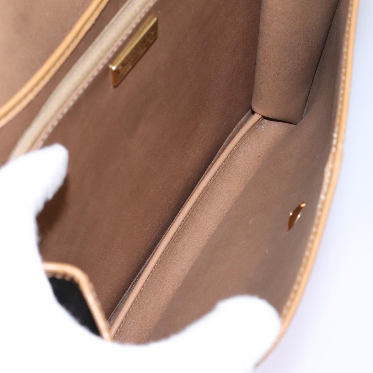 Christian Dior Vintage Honeycomb Flap Crossbody Bag Canvas and Leather, BLACK, CANVAS, Crossbody bag